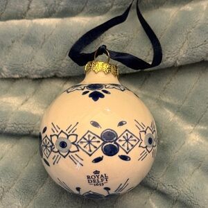 Royal Delft Blue and White Holiday Ornament